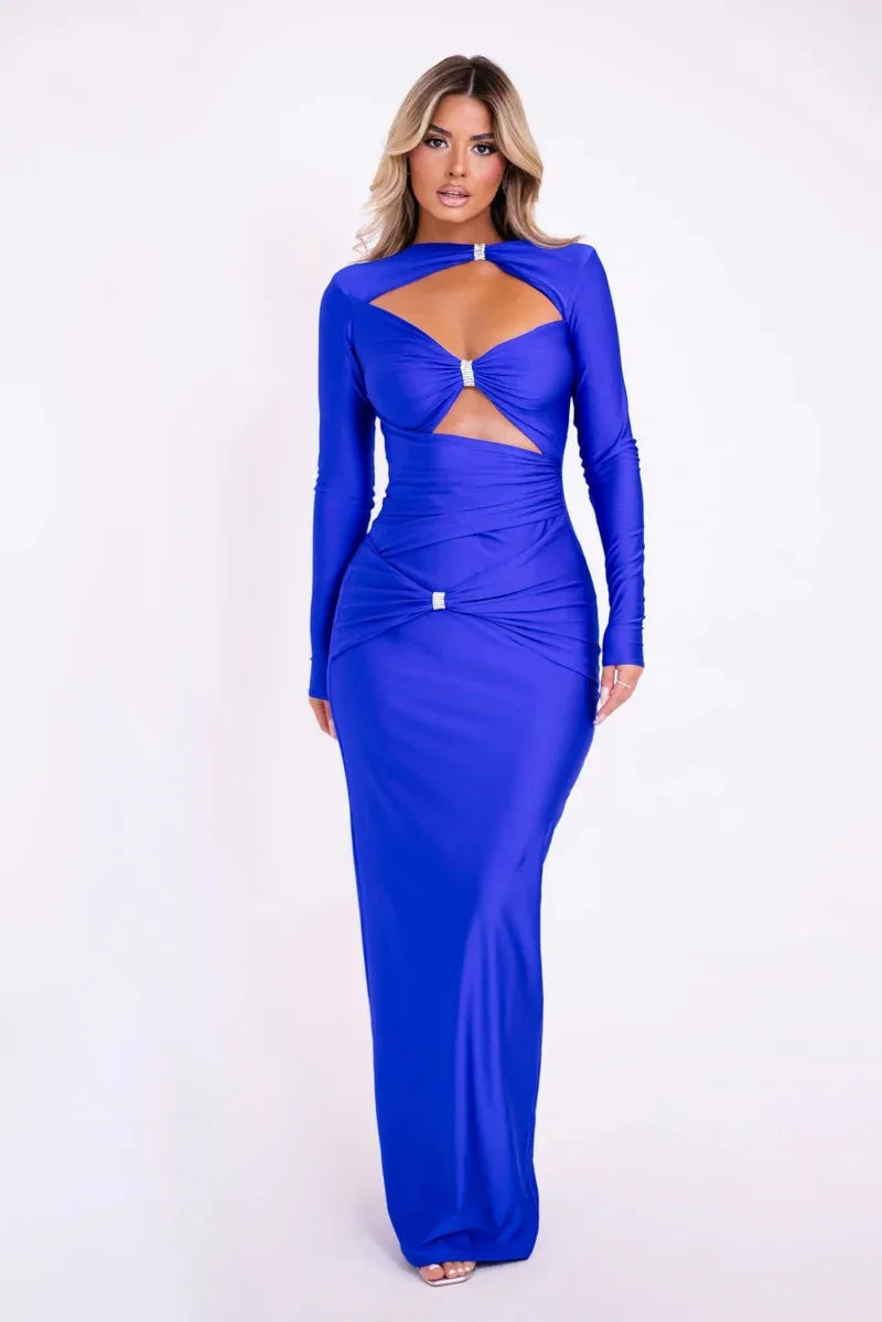 Valencia Cut-Out Embellished-Bodycon Maxi Dress