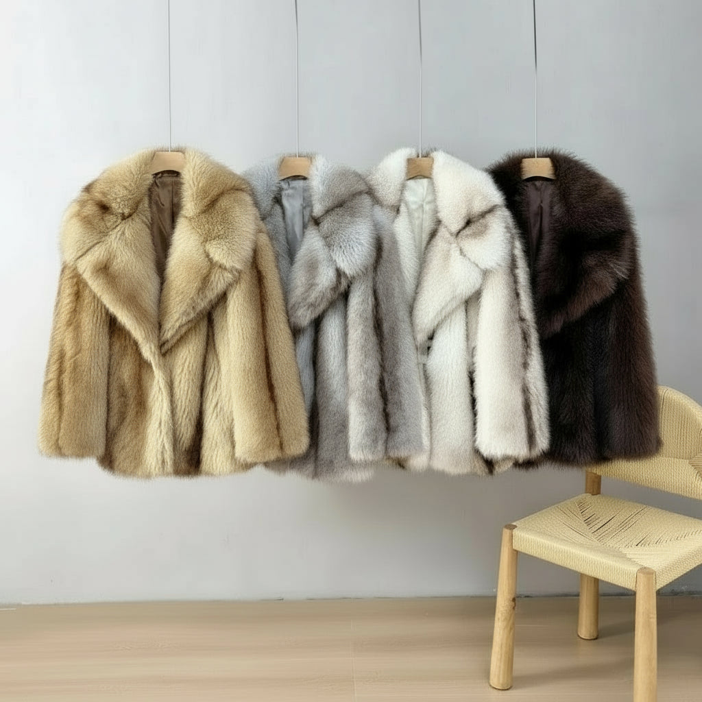 Velisse Oversized Faux Fur Coat – Women’s Luxury Long Pile Plush Jacket for Elegant Winter Outerwear & Evening Wear Looks