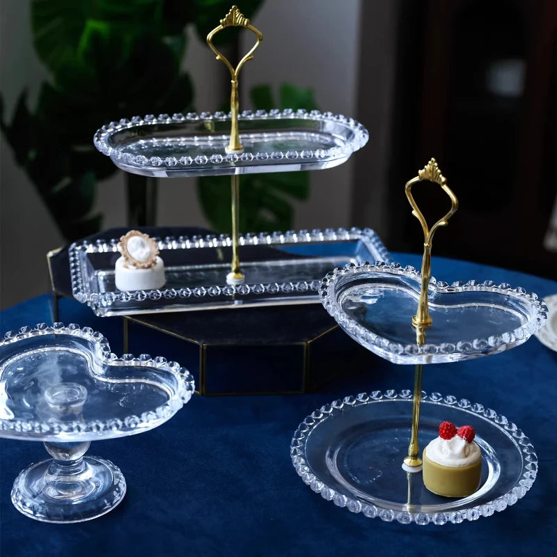 Maison Glass Cake Stand Collection – Dessert, Fruit & Afternoon Tea Serving Stand