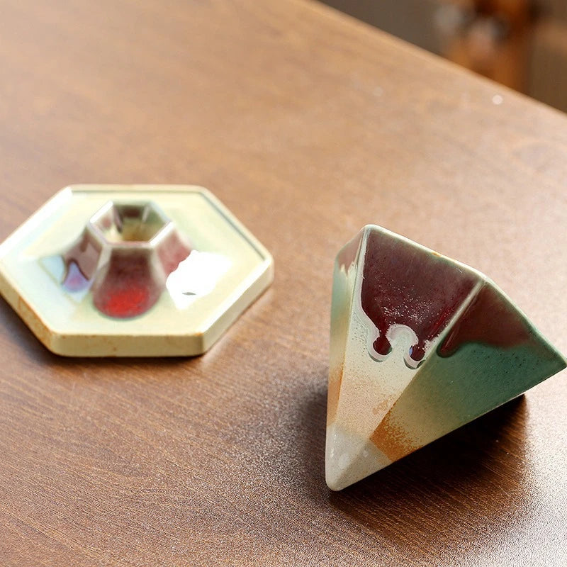 Rokaku Coffee Cup with Base – Handmade Ceramic Coffee Cup 150ml