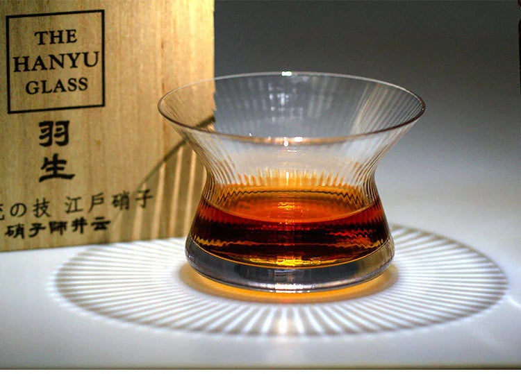 Hanyu Crystal Whisky Glass Gift Set – 170ml Tasting Glass with Wooden Box for Whiskey, Bourbon, Brandy and Spirits