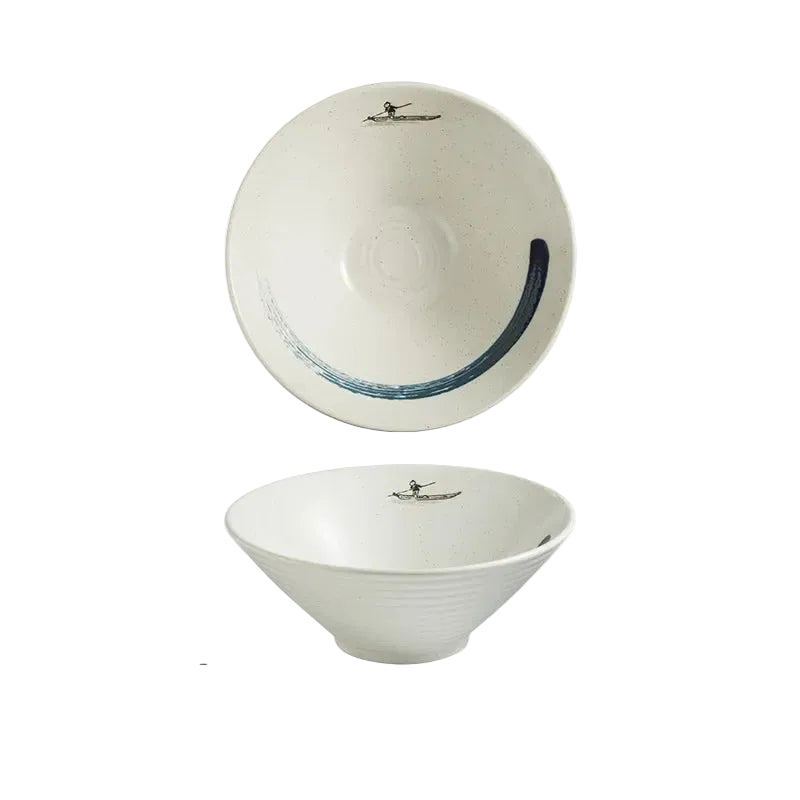 Kazumi Ceramic Ramen Bowls – Japanese Style Noodle Bowls, Large Soup Bowls, Dinnerware Collection