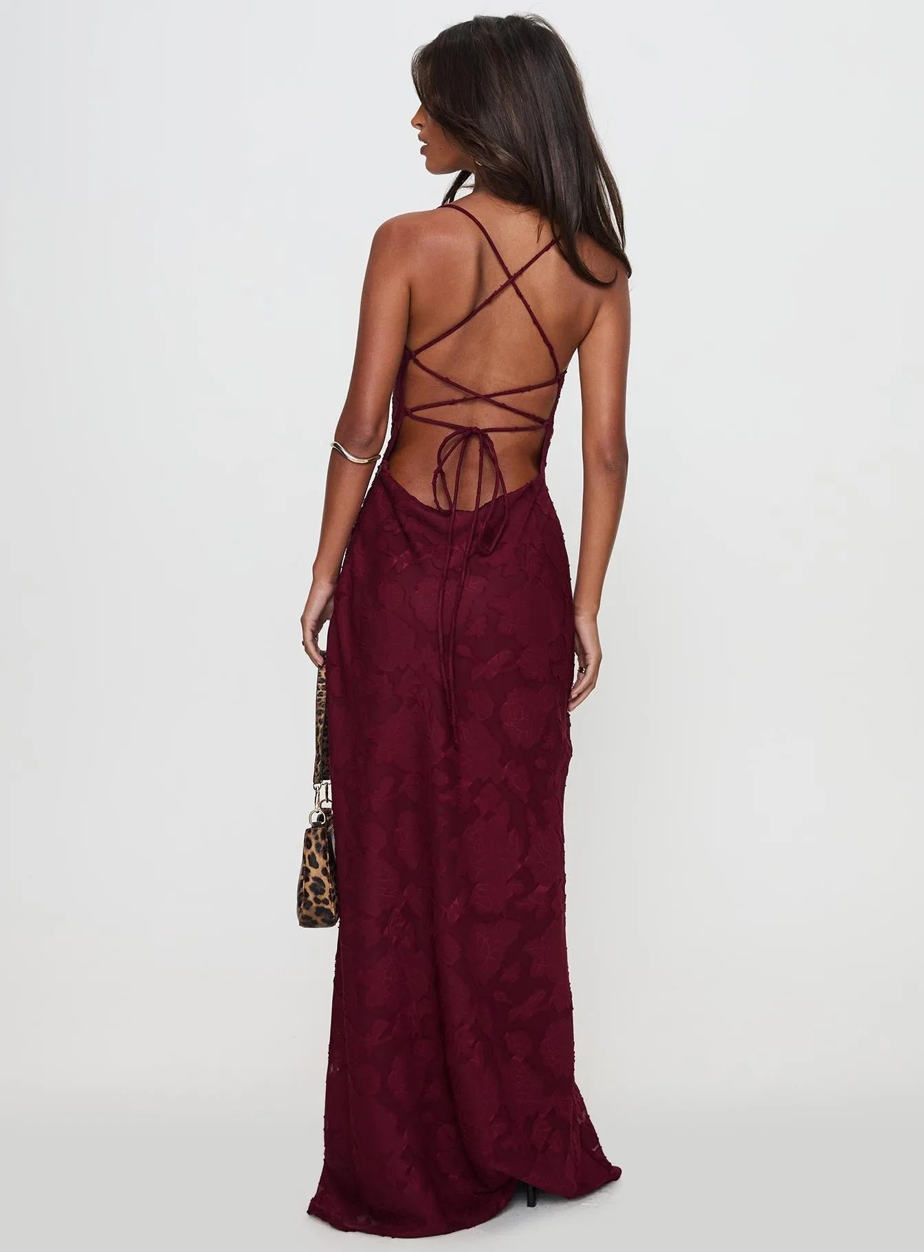 Celestienne A-Line Maxi Dress with Open Back Detail – Elegant Wedding Guest Dress, Formal Evening Gown & Occasion Maxi Dress