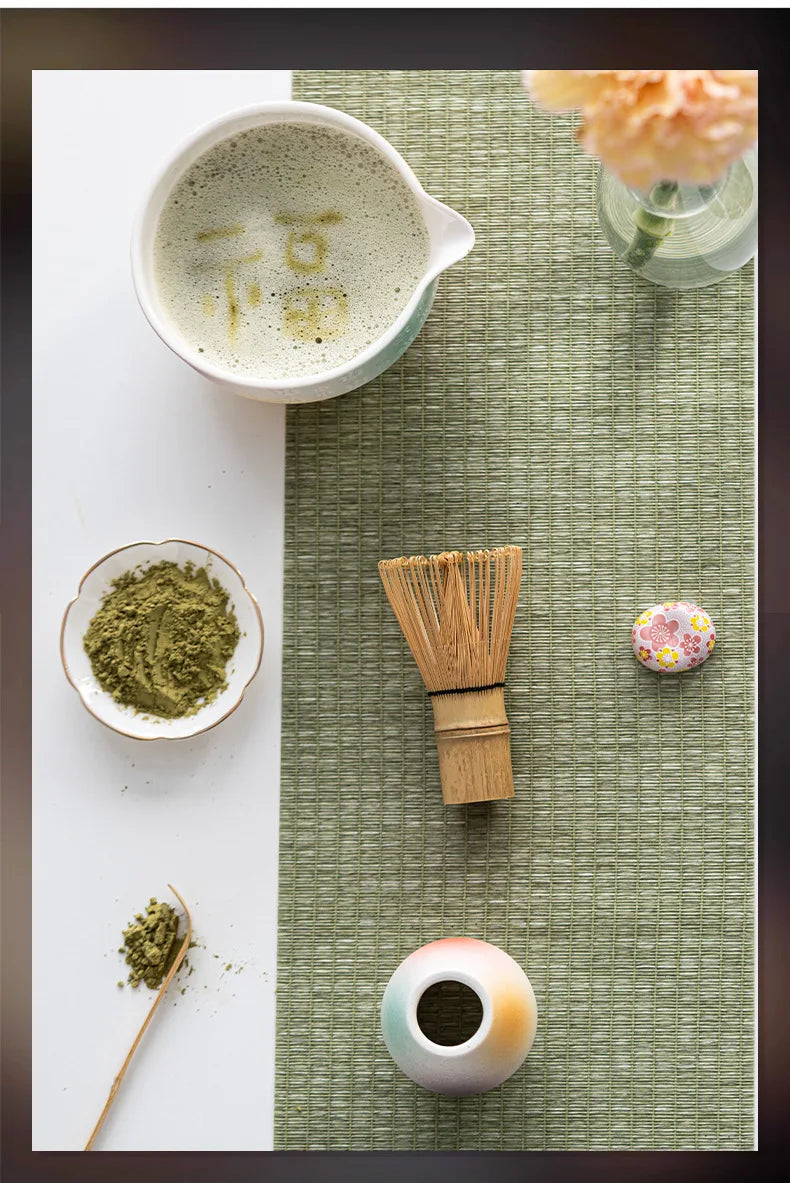 Kyoto Matcha Tea Set – 8 Piece Japanese Matcha Making Kit with Ceramic Bowl, Bamboo Whisk & Accessories