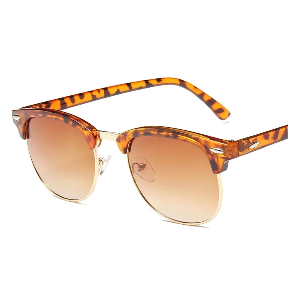 Cruz Retro Clubmaster Sunglasses – Classic Black Frame with UV Lenses