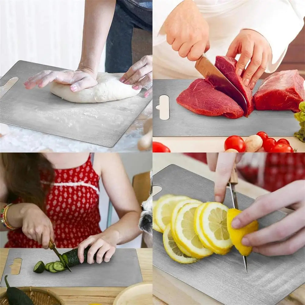 Double-Sided Stainless Steel Chopping Board – Hygienic, Durable & Scratch-Resistant