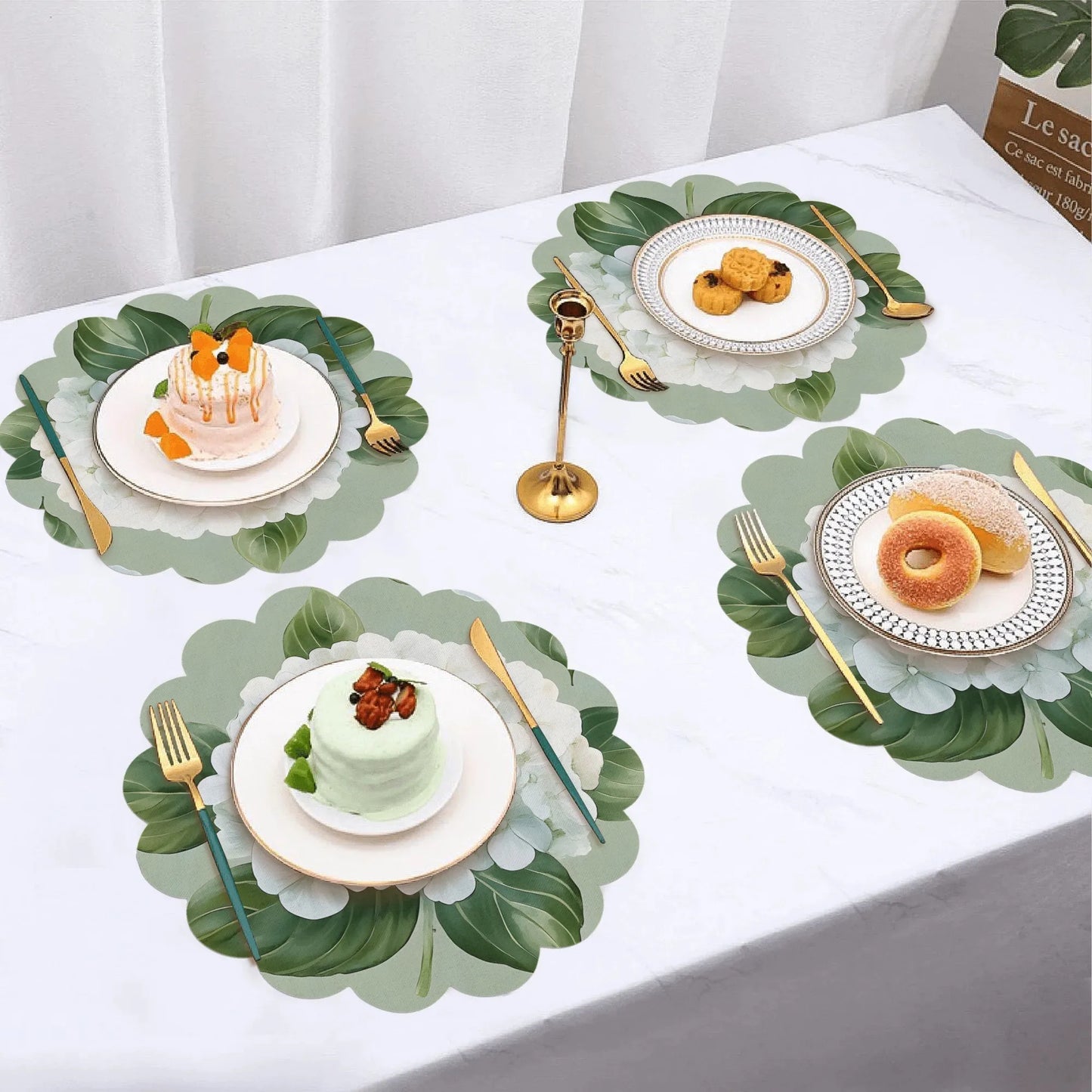 Hydrangea Meadow Placemat Set – Floral Dining Table Mats