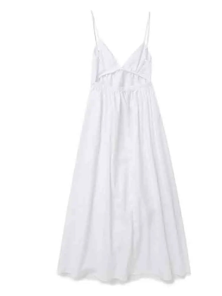 Siya Spaghetti Strap Backless Maxi Dress