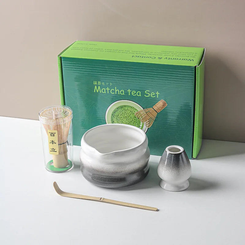 Traditional Matcha Tea Set – Japanese Ceremony Kit with Whisk, Bowl & Accessories | Available in Multiple Colours & Set Sizes