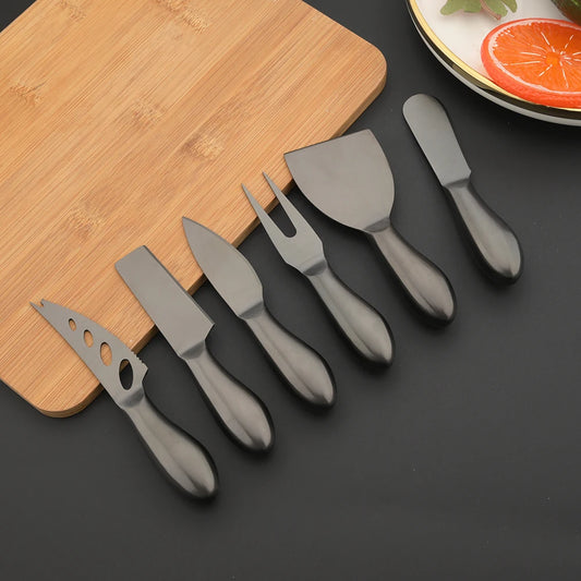 Cheese Knife Set – 6-Piece Stainless Steel Cheese Cutters for Soft & Hard Cheeses - In Various Colours
