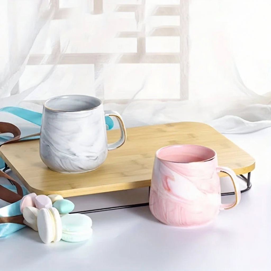 Marvelle Ceramic Tea & Coffee Mug – Gold Rim