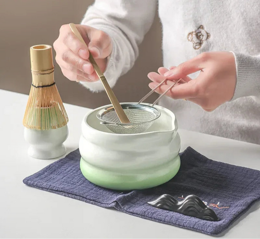 Traditional Matcha Tea Set – Japanese Ceremony Kit with Whisk, Bowl & Accessories | Available in Multiple Colours & Set Sizes
