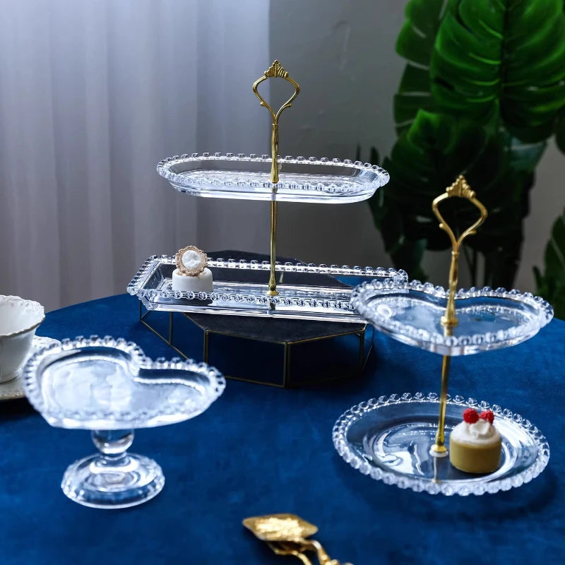 Maison Glass Cake Stand Collection – Dessert, Fruit & Afternoon Tea Serving Stand