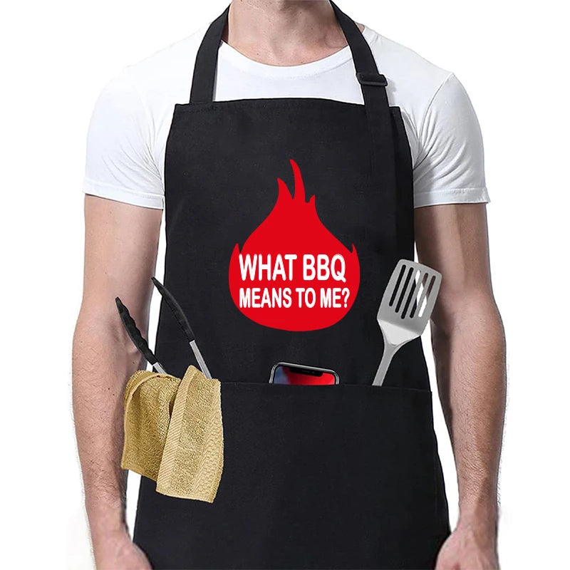 Funny BBQ Cooking Apron – Adjustable Chef Apron for Men with Grill Master Designs, Kitchen & BBQ Gift for Father’s Day, Birthdays
