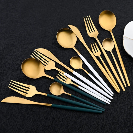 Avelion Cutlery Set 30 Piece – Stainless Steel Knife Fork Spoon Dining Tableware Set