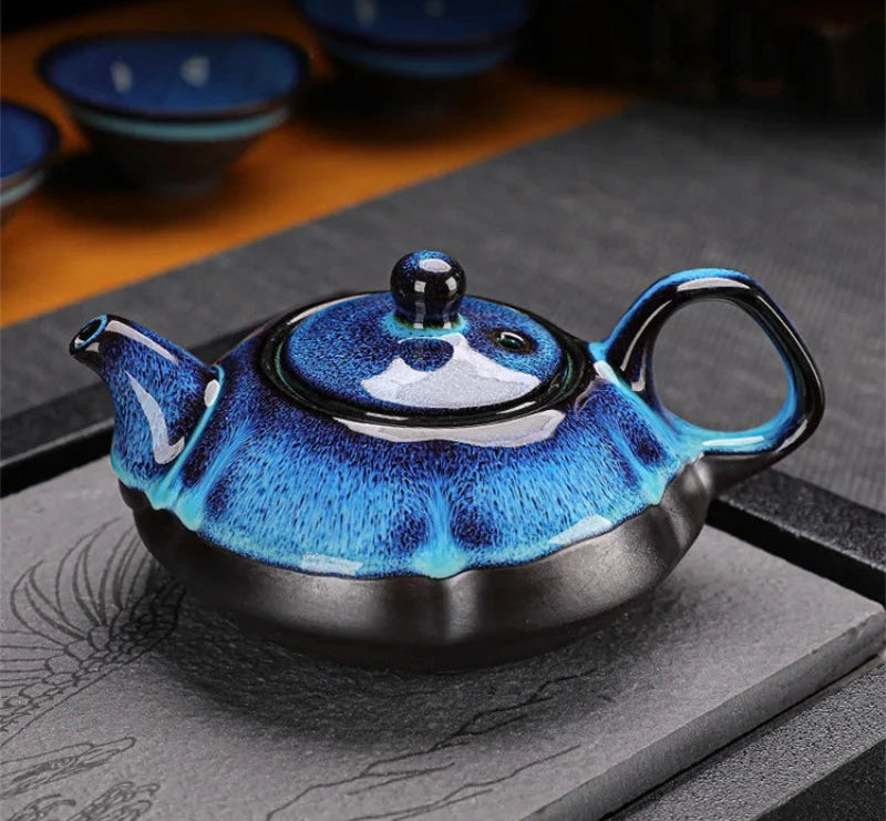 Mizuna Ceramic Tea Set with Teapot and Cups – 5 Piece Tea Set with Gift Box, Small Teapot 150ml and 4 Tea Cups