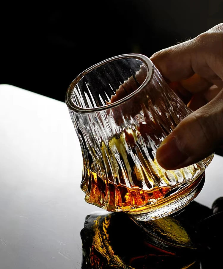 Velmora Edo Whiskey Glass – Sculpted Whisky Glass for Scotch, Bourbon & Old Fashioned Drinks