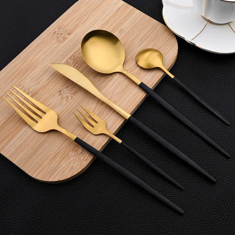 Avelion Cutlery Set 30 Piece – Stainless Steel Knife Fork Spoon Dining Tableware Set