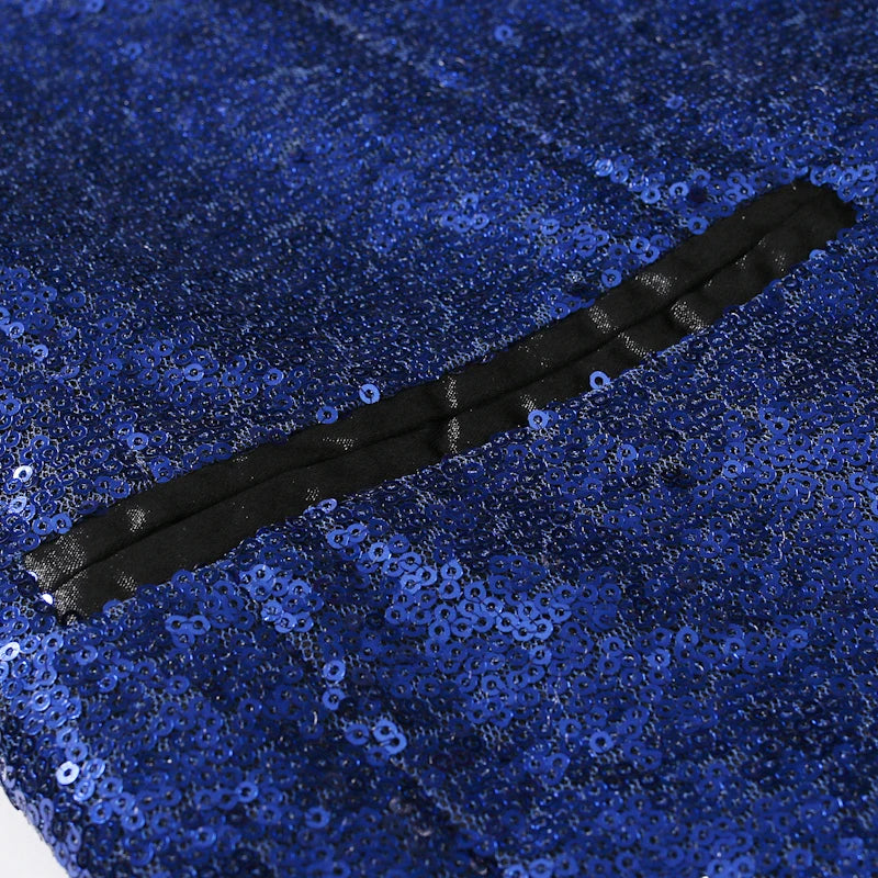 Keston Men’s Sequin Party Blazer – Shawl Lapel Single-Button Evening Jacket for Parties & Events