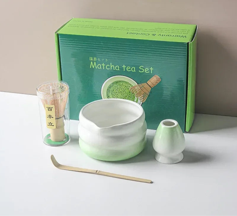 Traditional Matcha Tea Set – Japanese Ceremony Kit with Whisk, Bowl & Accessories | Available in Multiple Colours & Set Sizes