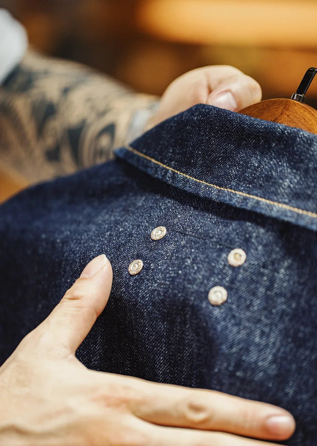 Caldwell Men’s Denim Workwear Jacket – Heavyweight Cotton Indigo Blue Jacket for Everyday Layering