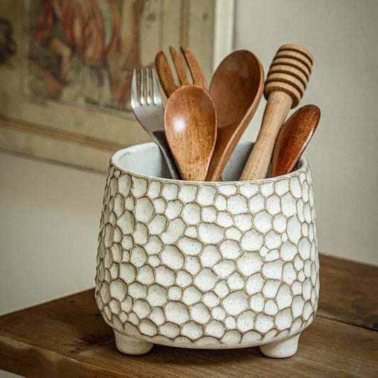 Terra Ceramic Utensil Holder – Kitchen Storage Jar