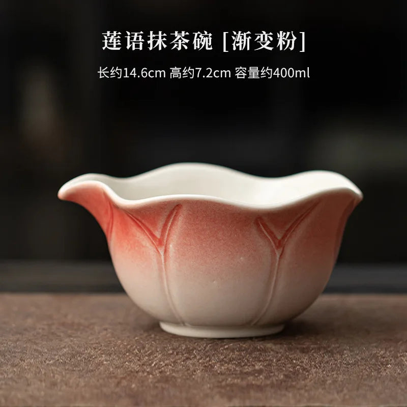 Hasu Lotus Matcha Tea Set – Japanese-Style Lotus Matcha Bowl Set with Traditional Matcha Accessories