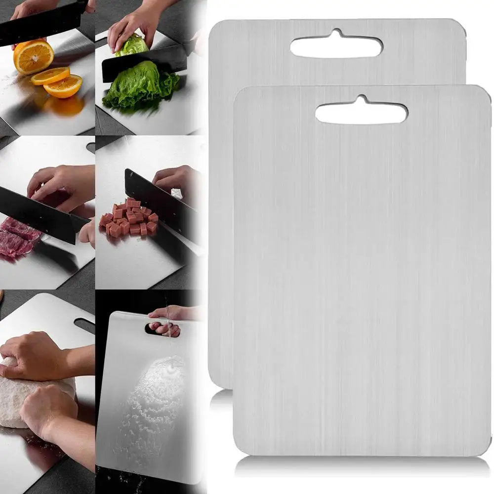 Double-Sided Stainless Steel Chopping Board – Hygienic, Durable & Scratch-Resistant