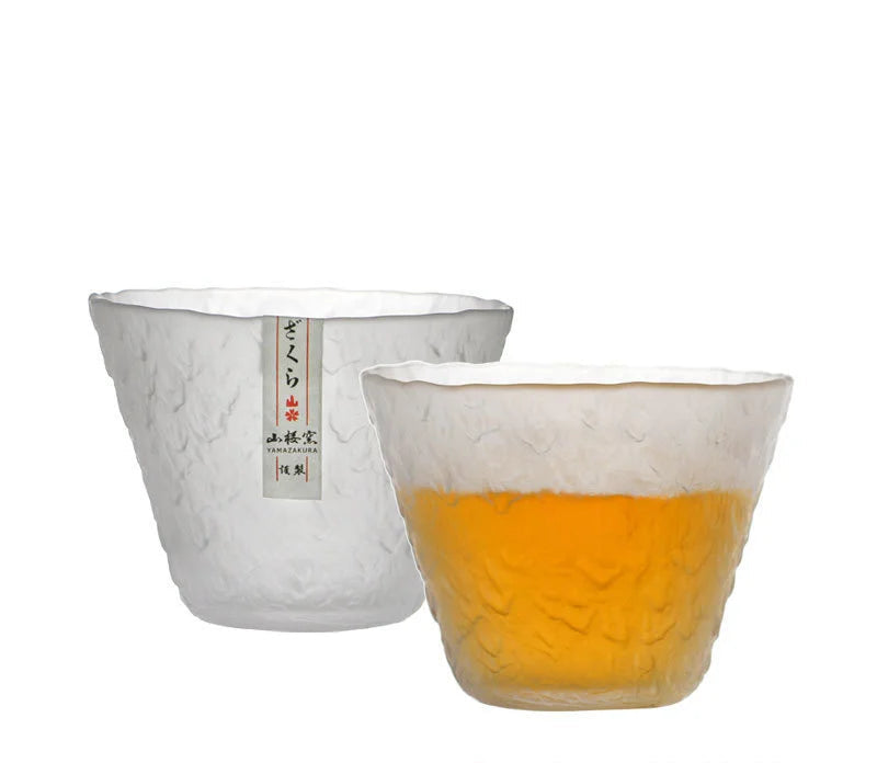 Yuki Japanese Style Handmade Crystal Whisky Glass with Wooden Gift Box