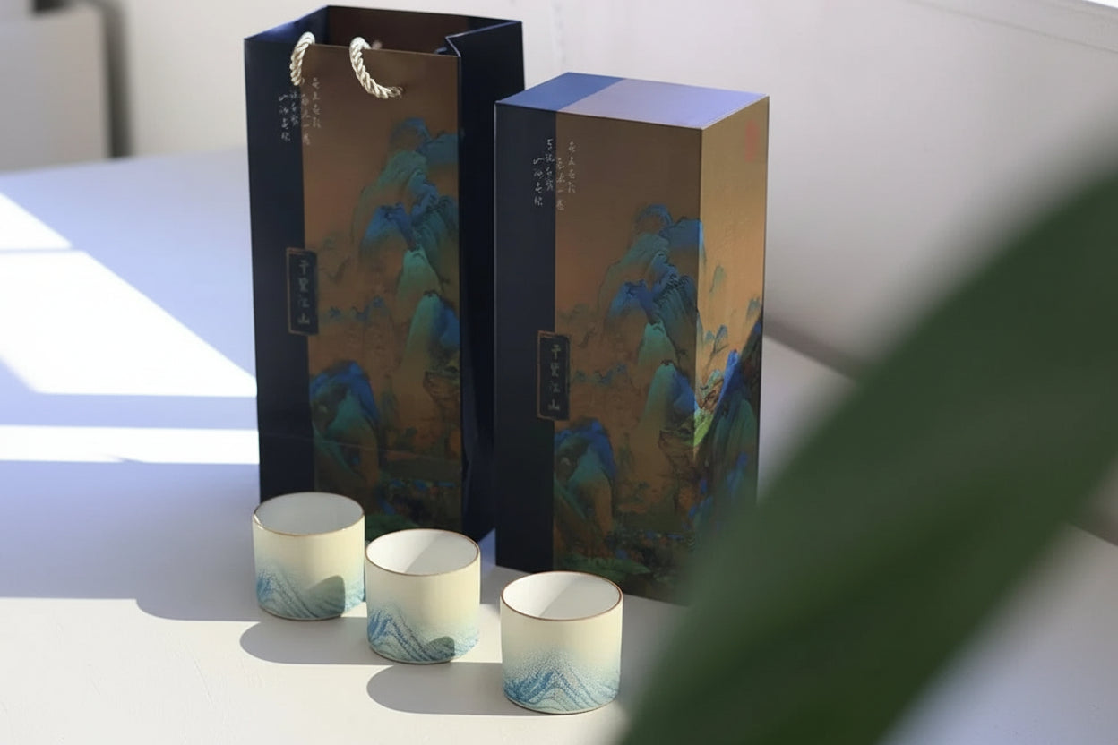 Sora Ceramic Espresso Cup Gift Set – 3 Piece Coffee & Herbal Tea Cups with Gift Box