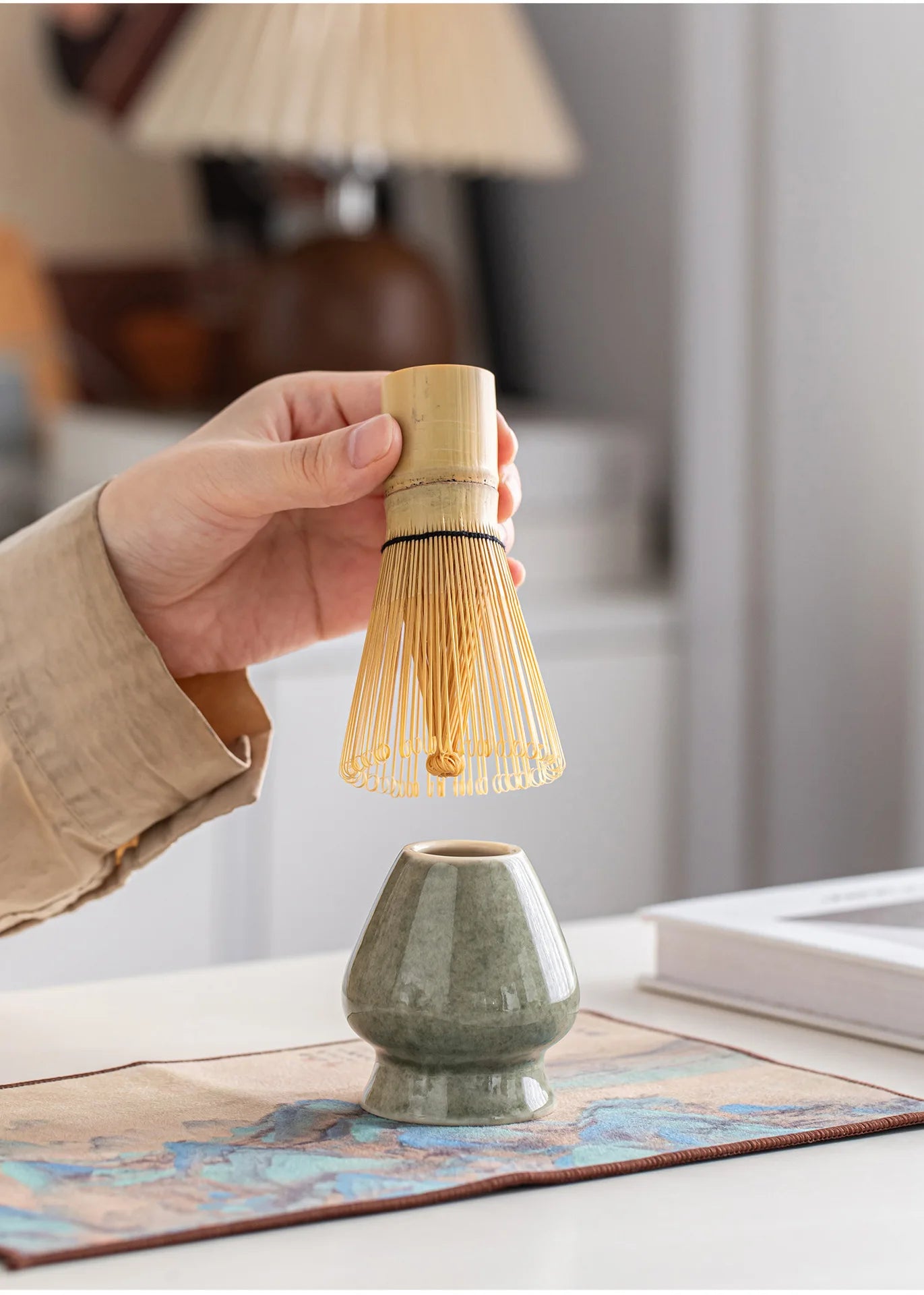 Kasumi Japanese-Style 8 Piece Matcha Gift Set with Ceramic Bowl, Bamboo Whisk and Traditional Accessories