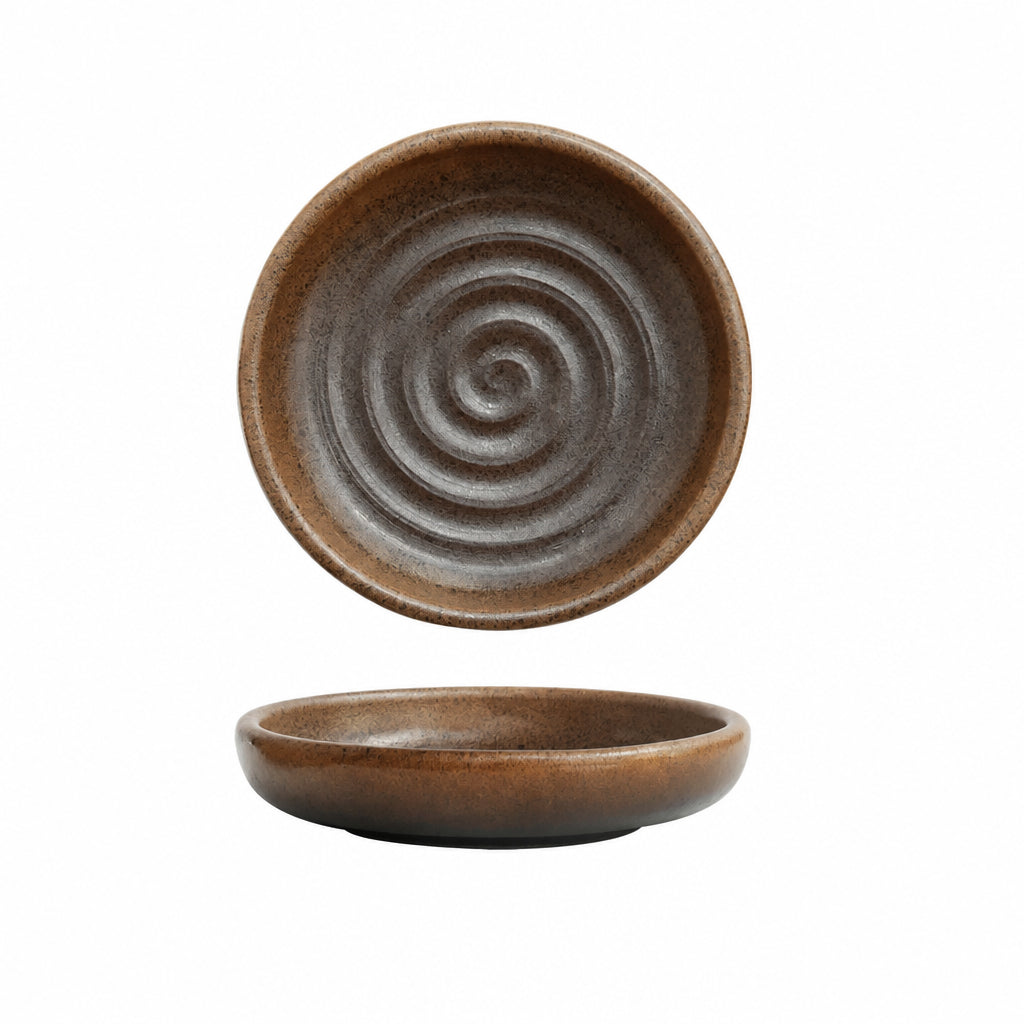 Yamato Textured Ceramic Serving Plate – Salad, Dessert & Soup Dish
