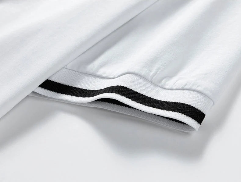 Men’s Short Sleeve Polo Shirt with Collar – Casual Cotton T-Shirt for Summer in White, Black, Grey or Green – Smart Fit Top