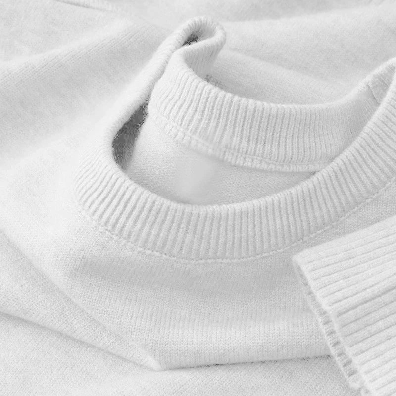 Men’s Long Sleeve Lightweight Knit Jumper – Crew Neck Pullover Casual Knitwear