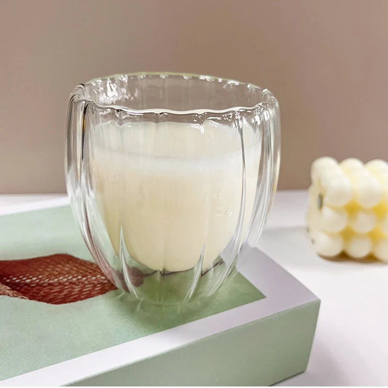 Prism Double Wall Glass Tea & Coffee Cup Collection – Insulated Tea, Latte & Espresso Glass Mug
