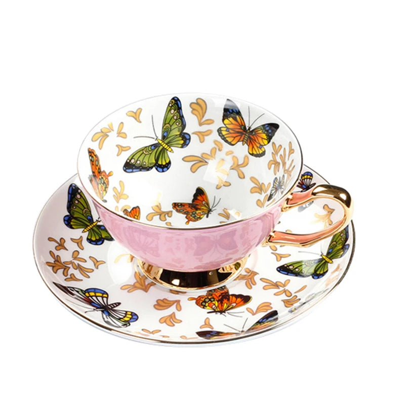 Papillon Tea Cup & Saucer Set – Butterfly Tea & Coffee Cup