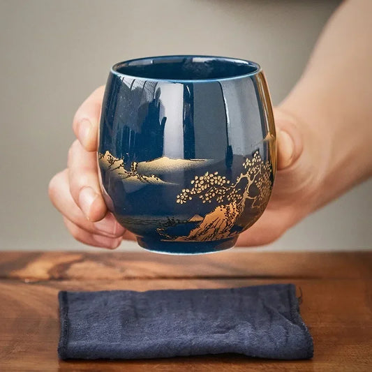 Japanese Ceramic Tea Cup – Traditional Matcha, Green Tea & Coffee Cup