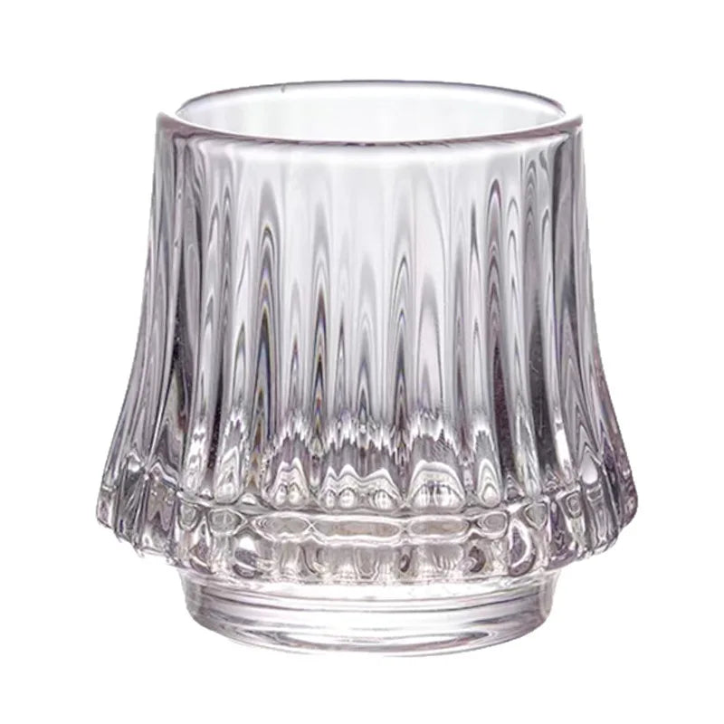 Contour Glass Tumbler Collection – Heat-Resistant Ribbed Drinking Glass for Tea, Coffee, Whisky & Beer