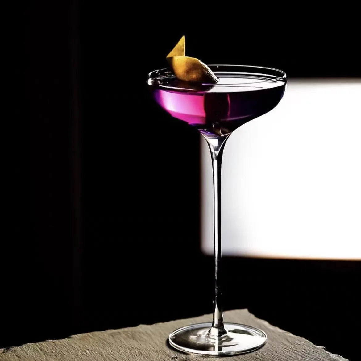 Mirello Martini Cocktail Glass – Long Stem Glass for Martinis, Cosmopolitans & Espresso Martinis