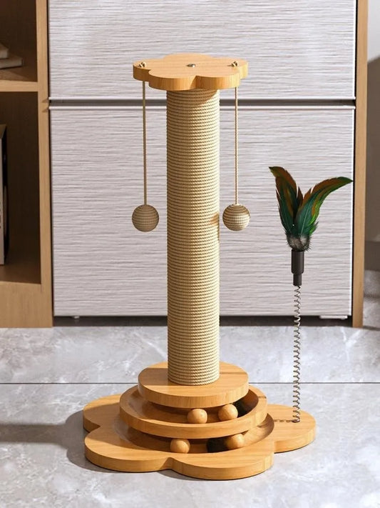 Wooden Cat Scratching Post