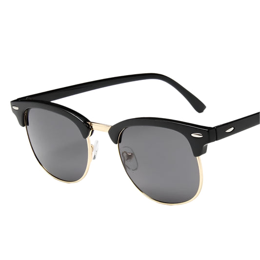 Cruz Retro Clubmaster Sunglasses – Classic Black Frame with UV Lenses