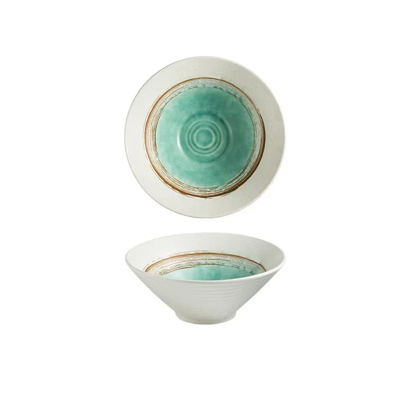 Kazumi Ceramic Ramen Bowls – Japanese Style Noodle Bowls, Large Soup Bowls, Dinnerware Collection