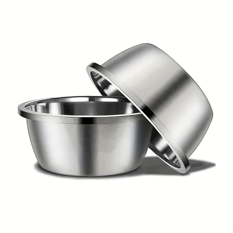 Stainless Steel Pet Food Bowl – Feeding Dish for Dogs and Cats in 18cm, 22cm, 26cm & 30cm Sizes