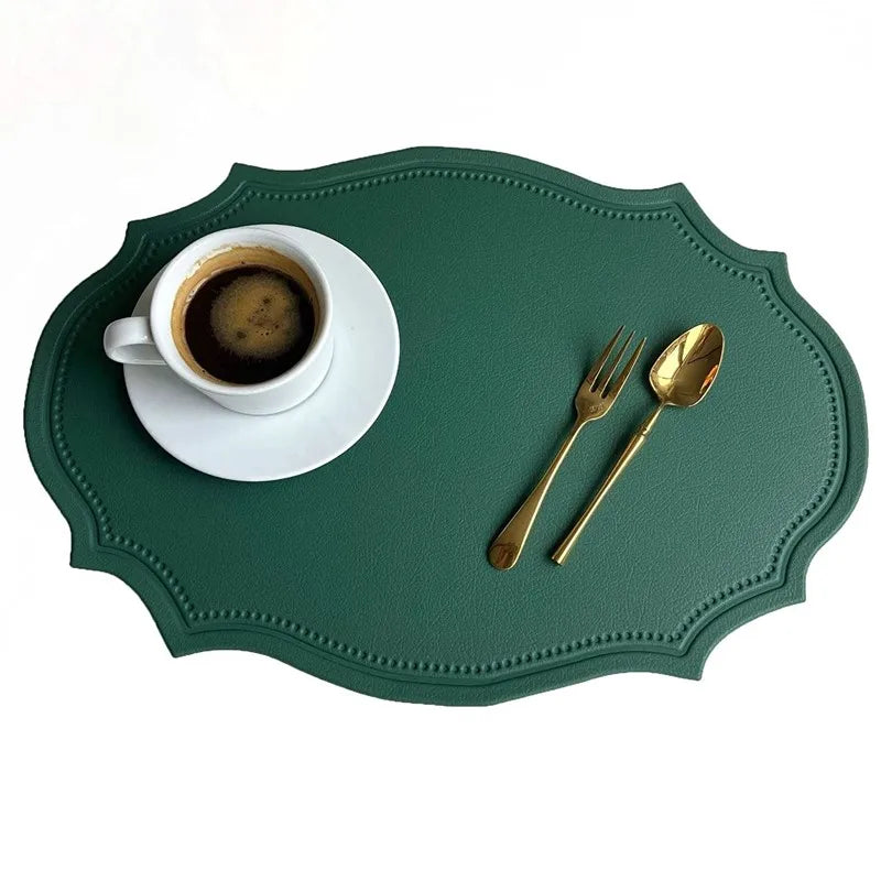 Luxury Faux Leather Table Mats – Set Of 1/4/6 Elegant Cutout Placemats for Dining Table Settings