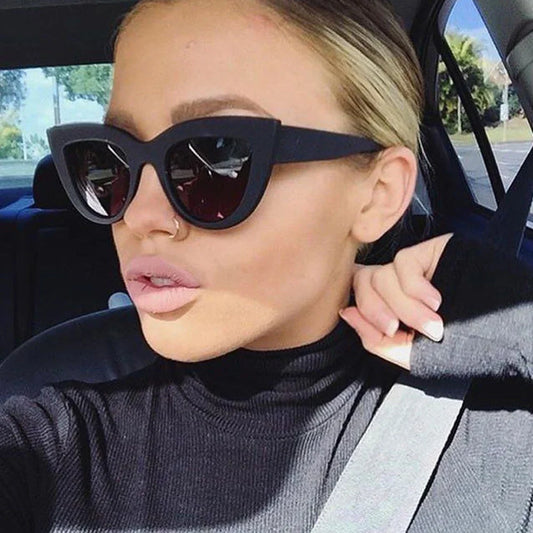 Aria Black Cat Eye Sunglasses – Bold Women’s UV Summer Eyewear