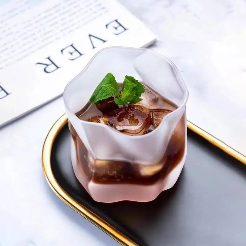 Virello Sculpted Whiskey Glass with Gift Box – Elegant Drinking Glass for Home Bar & Gifting