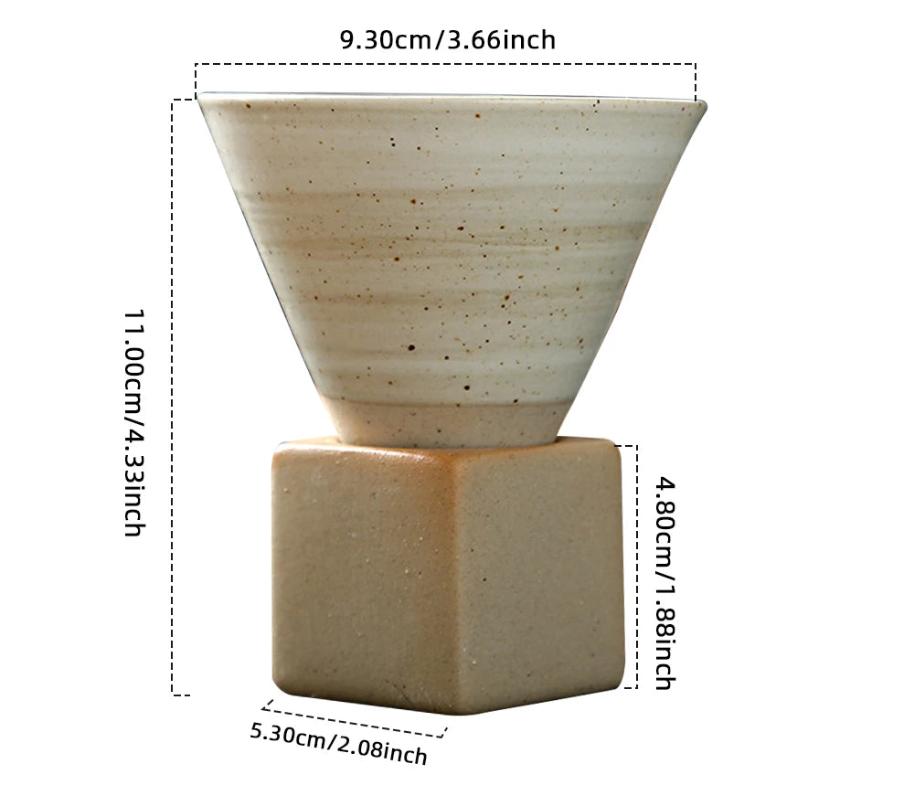 Kairo Ceramic Espresso & Herbal Tea Cups with Sculpted Base – 100ml & 200ml Modern Coffee Cups