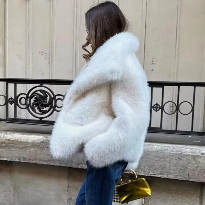 White Faux Fur Jacket