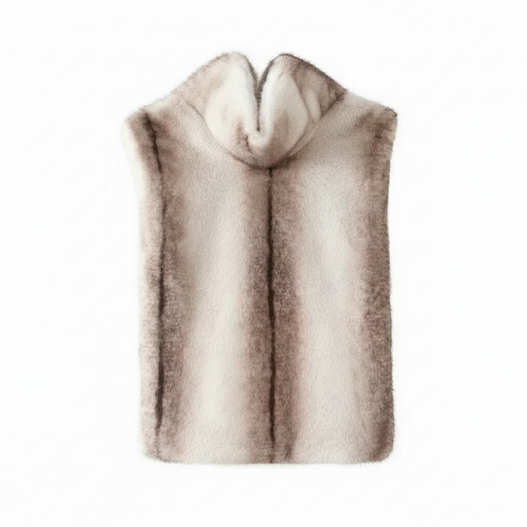 Célenne Faux Fur High-Neck Sleeveless Vest – Women’s Luxury Winter Layering Top and Statement Faux Fur Outfit Piece