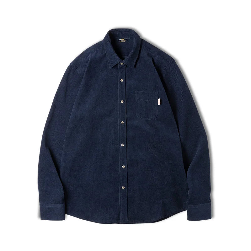 Wetherby Men’s Corduroy Overshirt – Long Sleeve Button-Up Shirt Jacket Casual Smart Overshirt with Chest Pocket